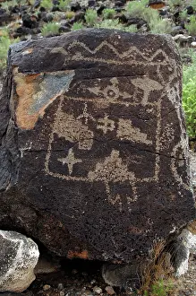 Pictogram: Petroglyph National Monument. Petroglyphs. New Mexico. USA