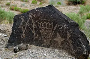 Pictogram: Petroglyph National Monument. Petroglyphs. New Mexico. USA