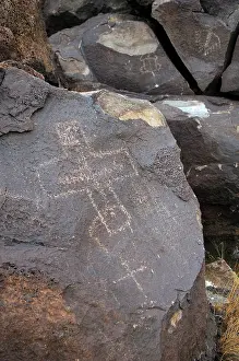 Pictogram: Petroglyph National Monument. Petroglyphs. New Mexico. USA
