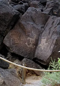 Pictogram: Petroglyph National Monument. Petroglyphs. New Mexico. USA