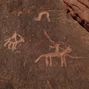 Nabataean: Petroglyphs, Wadi Rum, Jordan