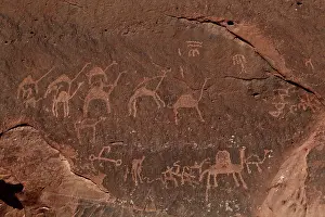Nabataean: Petroglyphs, Wadi Rum, Jordan