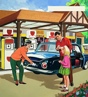 Look & Learn Nursery Material: Petrol Attendant