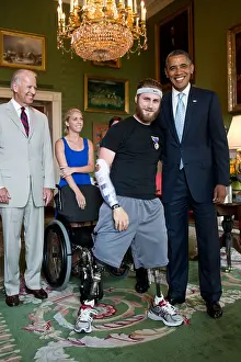 Prosthesis: Petty Officer Taylor Morris was presented with a