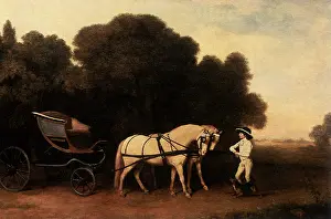 Ponies: Phaeton with a Pair of Cream Ponies... by Stubbs