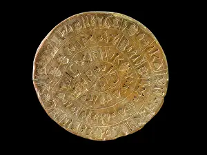 Phaistos: Phaistos disc, Heraklion Archaeological Museum, Crete