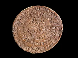 Phaistos: Phaistos disc, Heraklion Archaeological Museum, Crete
