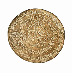 Creta: Phaistos Disc. s.XV BC. GREECE. Phaistos. A side
