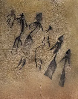 Mesolithic: Phallic dance in naturalistic-stylized style