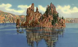 Resembles: Phantom Ship, Crater Lake National Park