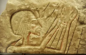 Offer: Pharaoh Akhenaten or Nefertiti. Relief. El-Amarna. Egypt