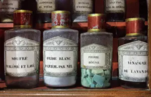 Ammonia: Pharmacy bottles, Hospices de Beaune, Beaune