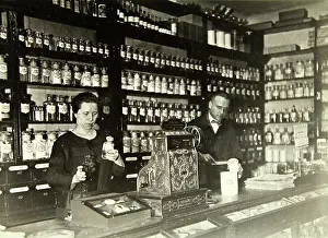 Drugstores: Pharmacy in Vienna - Inside view with two