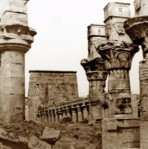 Philae: Philae Temple, Egypt, 1850s by Francis Frith