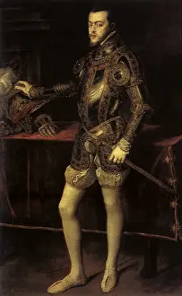 1550s: Philip II, King of Spain, by Titian