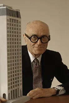 Lcgr2003: Philip Johnson, with one of his architectural