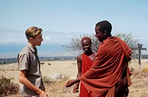 Philip Leakey and Maasai, c.1984