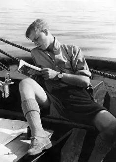 Schoolboy: Philip on a school boat, ca. 1934