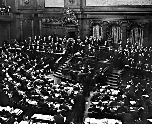 Scheidemann: Philipp Scheidemann speaks at a Reichstag session, 1913