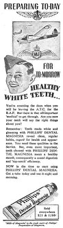 Magnesia: Philips Dental Magnesia Tootpaste. 1944 Advert