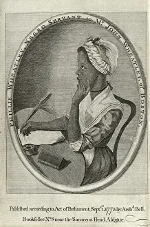 Wheatley: Phillis Wheatley (1753-1784) portrait on ?