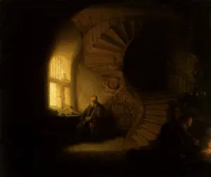 1630s: Philosopher in Meditation, by Rembrandt