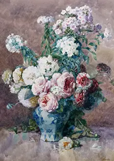 Fran Ois: Phlox and Peonies in a Vase