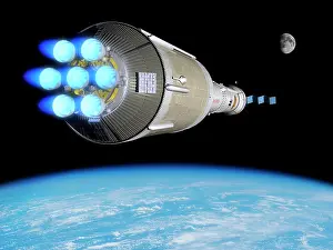 Propulsion: A Phobos mission rocket ignites its chemical thrusters