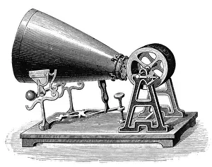 Traced: Phonautograph (c 1857) apparatus for studying