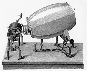 Invented: Phonautograph (c 1857) apparatus for studying