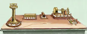 Edison: Phonoplex telegraph invented by Thomas Alva Edison (1847-193