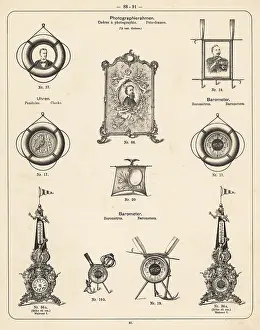 Barometer: Photo frame, barometer and clock