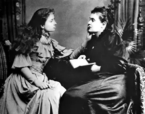 Vibrations: Photo illustrates how Helen Keller (left) ?