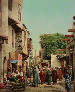 Stall: Photochrom print of an Arab funeral procession