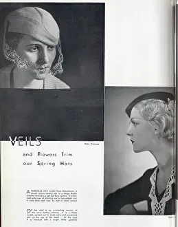 Debenhams: Photograhps of models in spring hats