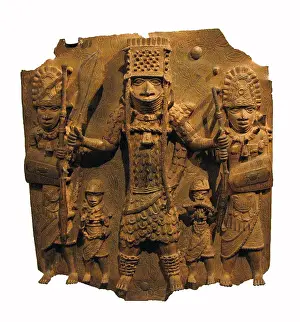 Photograph of a Benin bronze plaque