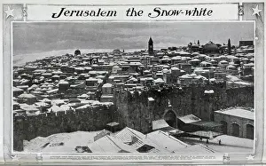 Redeemer: Photograph of Jerusalem, Palestine in snow