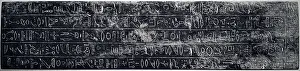Slate: Photograph of a writing table from ancient Egypt