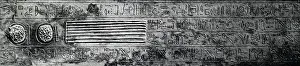 Slate: Photograph of a writing table from ancient Egypt