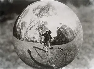 Ambience: Photographer with tripod and dog