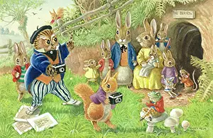 Burrow: The Photographers - owl with camera, rabbits