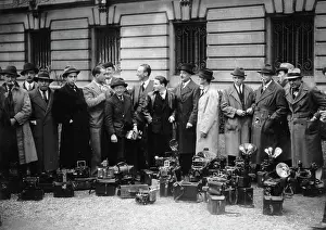 Admittance: Photographers protest against the