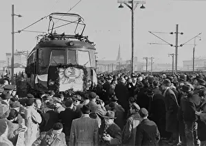 Electrification: Photograph.Opening of electrified Westbahn railway