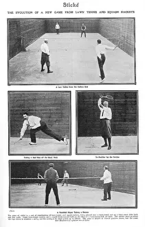 Squash: Photographs of the game Sticke being played
