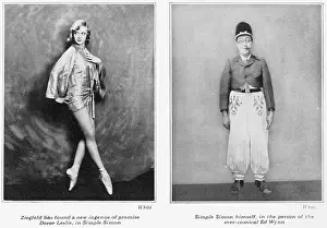 Ziegfeld: Two photographs from Ziegfeld's Simple Simon with
