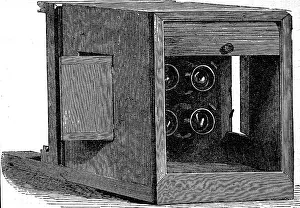 Lenses: photography, cameras, tintype camera with different