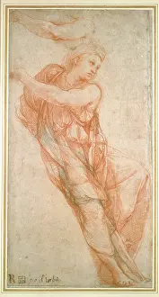 Oracles: The Phrygian Sibyl, drawing by Raphael