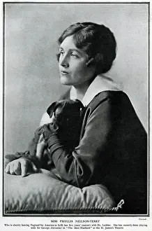 Neilson: Phyllis Neilson-Terry, actress, with dog