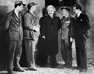 Hinter: The physicist and Nobel laureate Albert Einstein stands