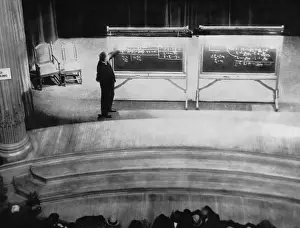 Carnegie: The physicist and Nobel laureate Albert Einstein stands